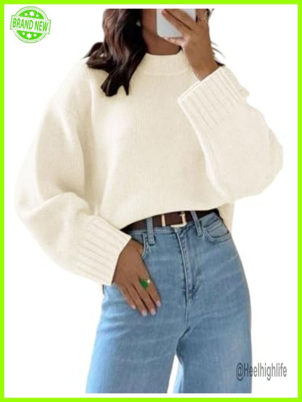 Cozy Knit Long Sleeve Crew Neck Pullover Sweater